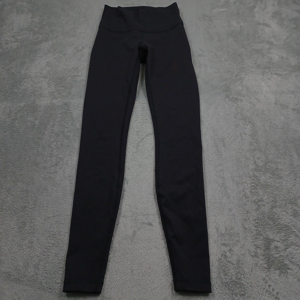 Lululemon Pants Womens 4 Black Wunder Under High Rise Casual Preppy Activewear